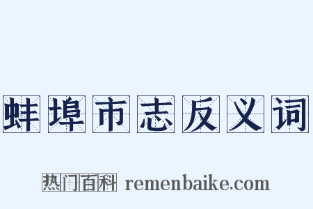 蚌埠市志反义词是什么意思的图片